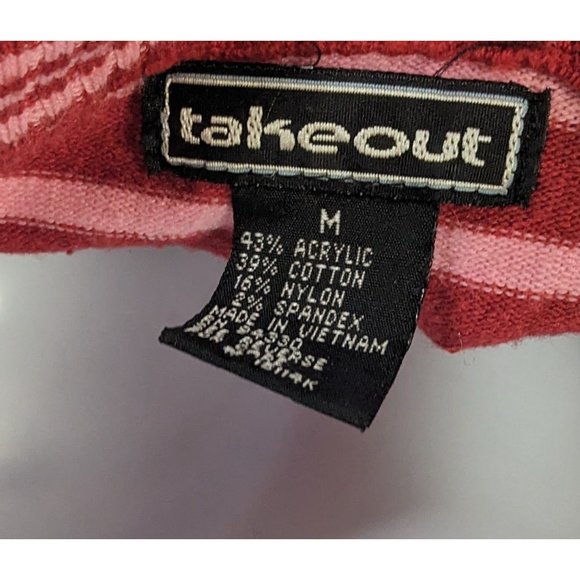 Vintage Takeout Pink And Red Striped Top - Picture 11 of 11